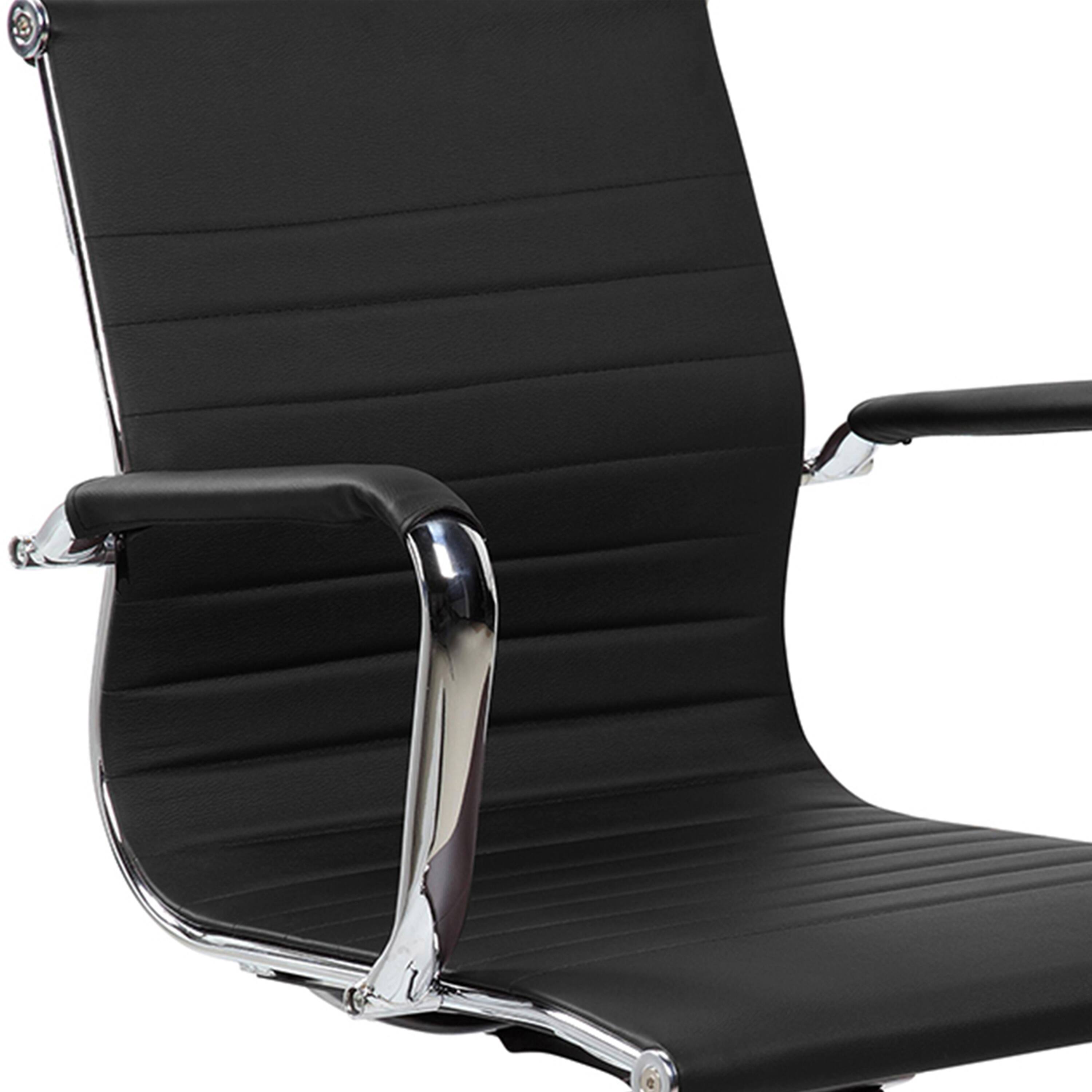 Alt View 2. Forest'nSky - Techni Mobili Executive Office Chair, Medium Back & Adjustable Height, Black - Black.