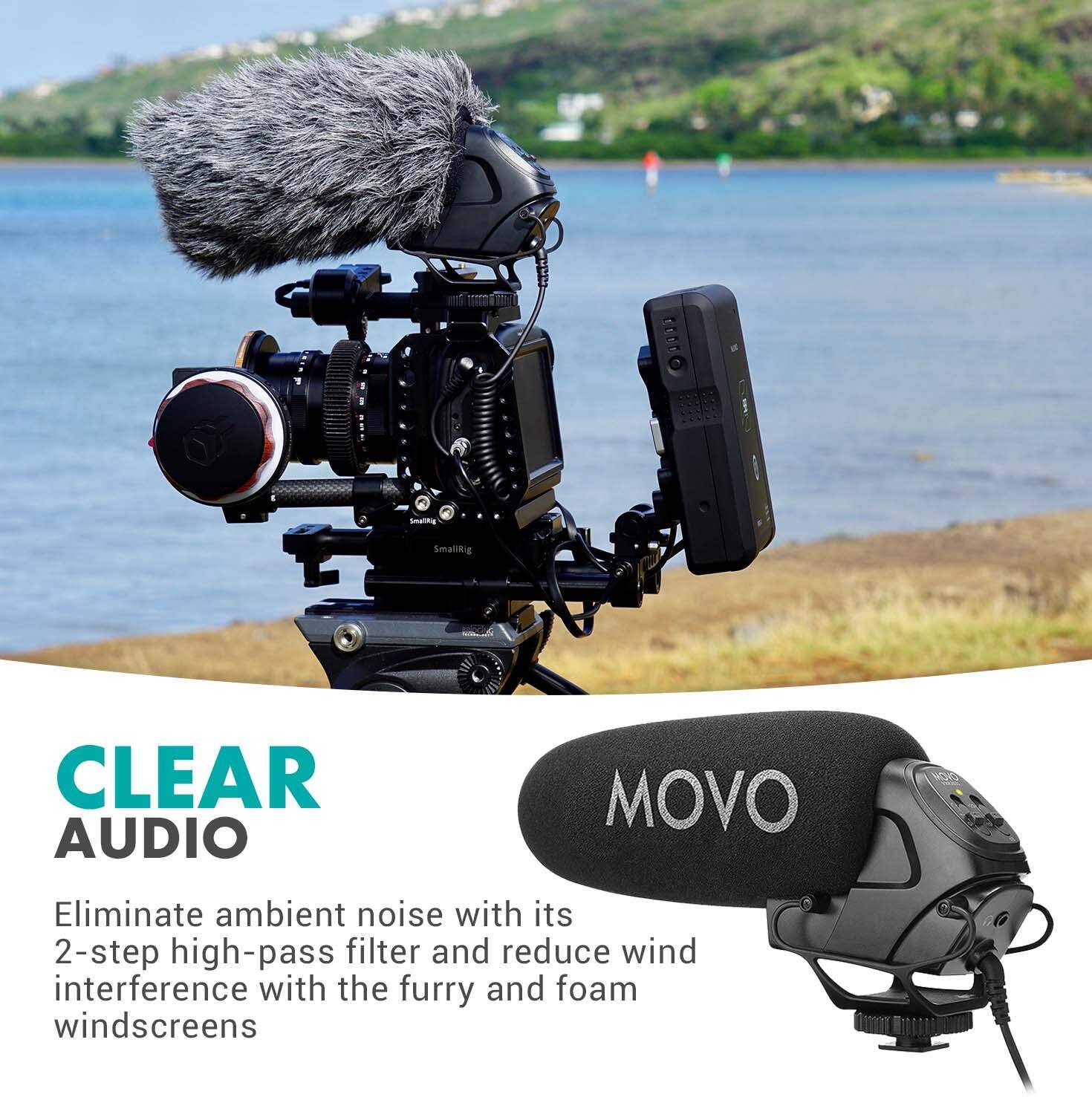 CLEAR AUDIO

Eliminate ambient noise with its 2-step high-pass filter and reduce wind interference with the furry and foam windscreens
