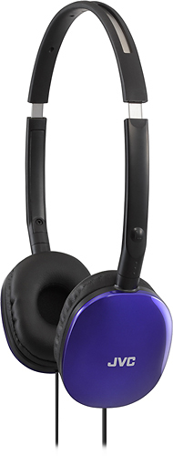 JVC FLATS Over-the-Ear Headphones Blue HAS160A - Best Buy