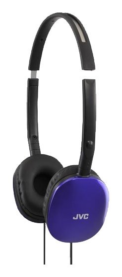 Front. JVC - FLATS Over-the-Ear Headphones - Blue.