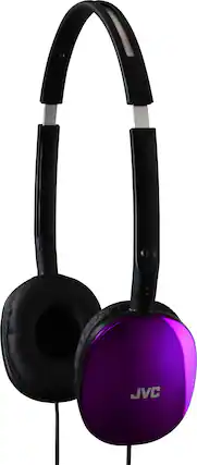 Front. JVC - FLATS Wired On-Ear Headphones - Violet.