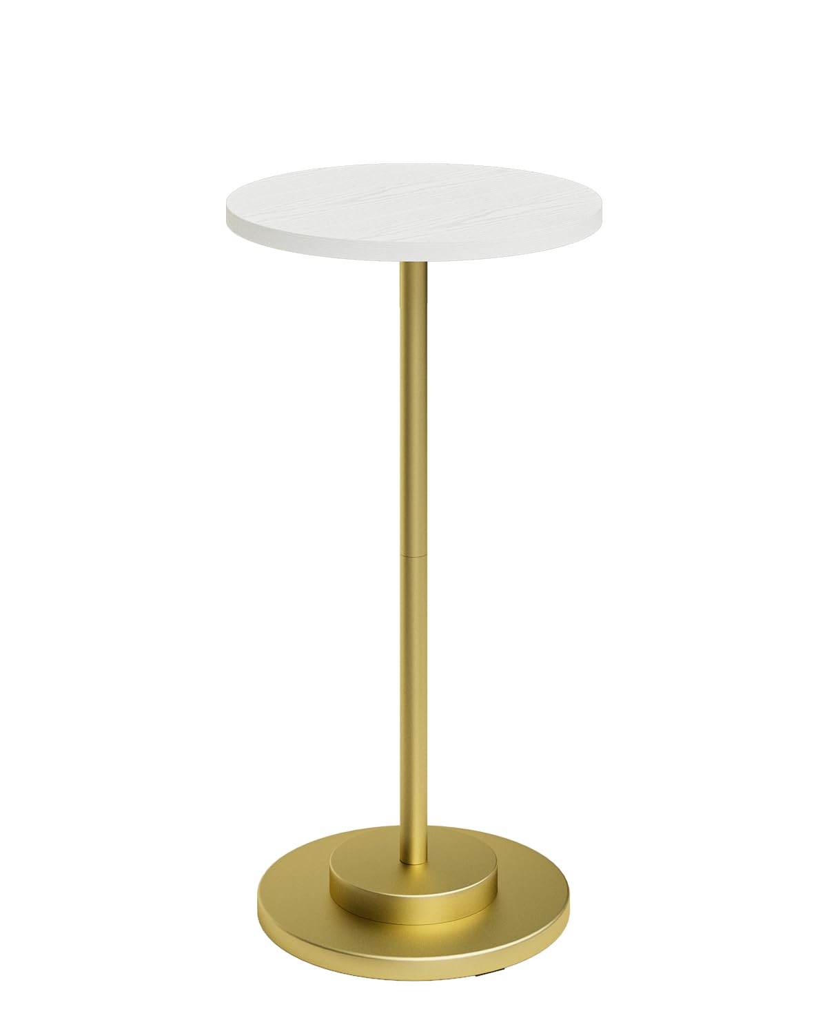 Alt View 6. PO3TICJUNKI3 - Drink Table Round Side For Spaces Pedestal End With Metal Base Living Room Bedroom Bathroom - 05.rustic Brown.