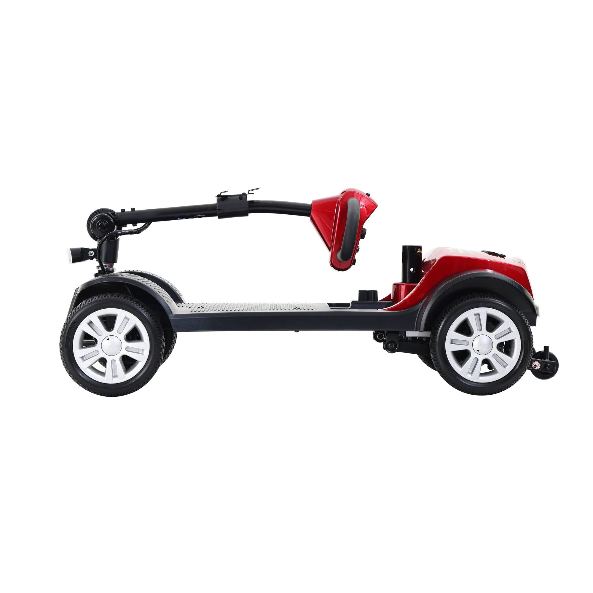 Alt View 1. Loheer - Loheer Red Four Wheel Outdoor Compact Mobility Scooter Heavy Duty Adult Electric Scooter - Red.