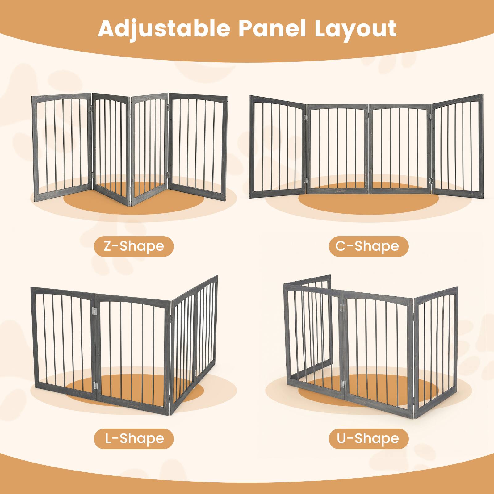 Adjustable Panel Layout

Z-Shape

C-Shape

L-Shape

U-Shape