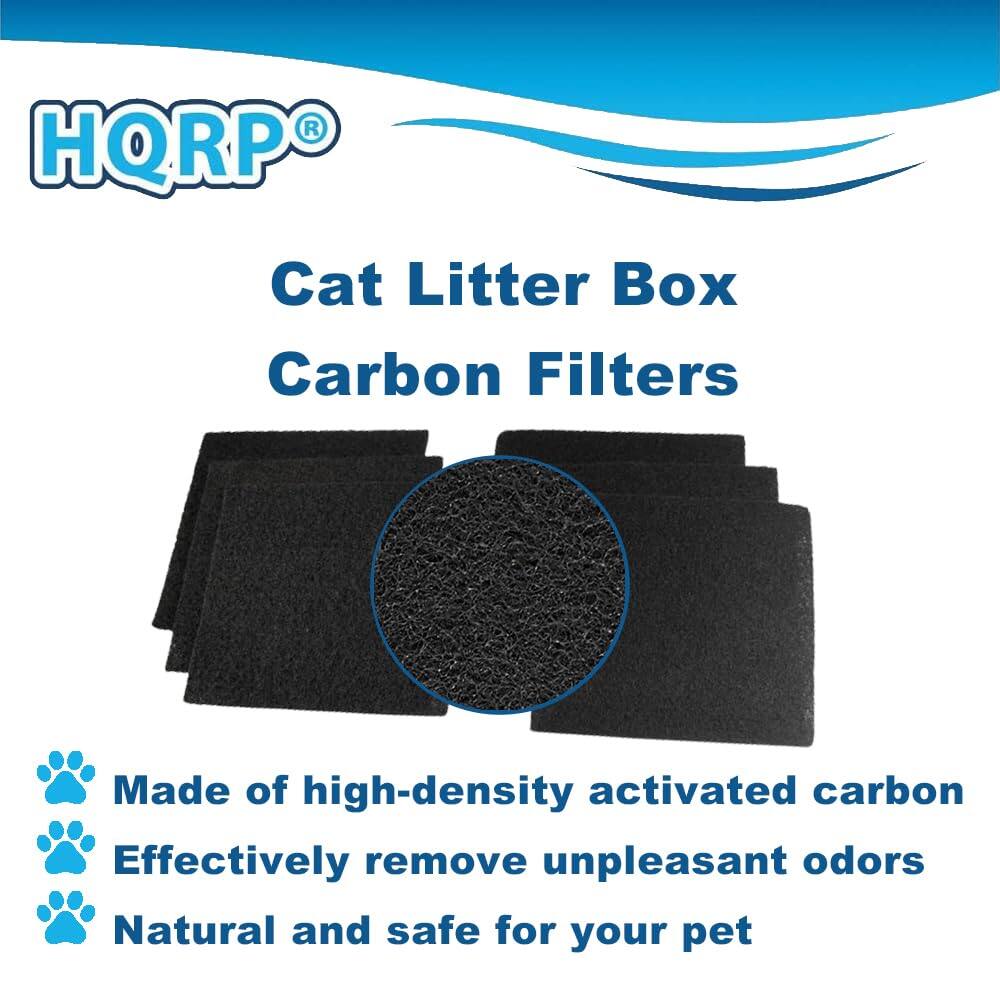 HQRP® Cat Litter Box Carbon Filters

- Made of high-density activated carbon
- Effectively remove unpleasant odors
- Natural and safe for your pet