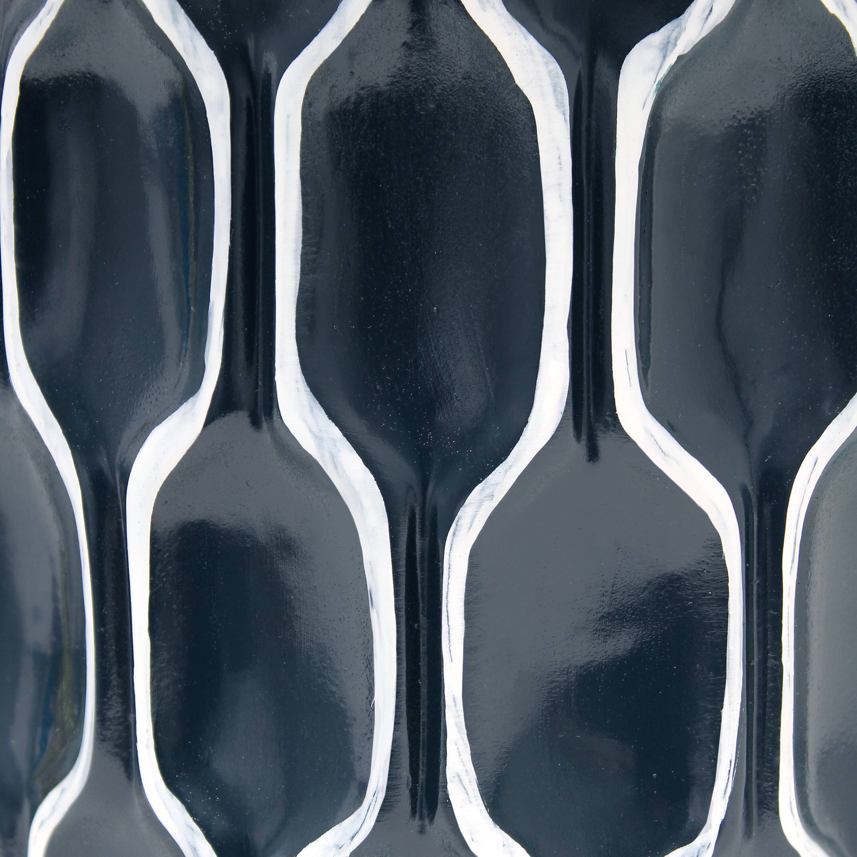 Alt View 13. Lalia Home - Moroccan Table Lamp with Fabric White Shade - Blue.