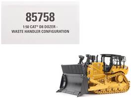 Diecast Masters - CAT Caterpillar D8 Track-Type Dozer (Waste Handler Configuration) Yellow "High Line" Series 1/50 Diecast - Yellow
