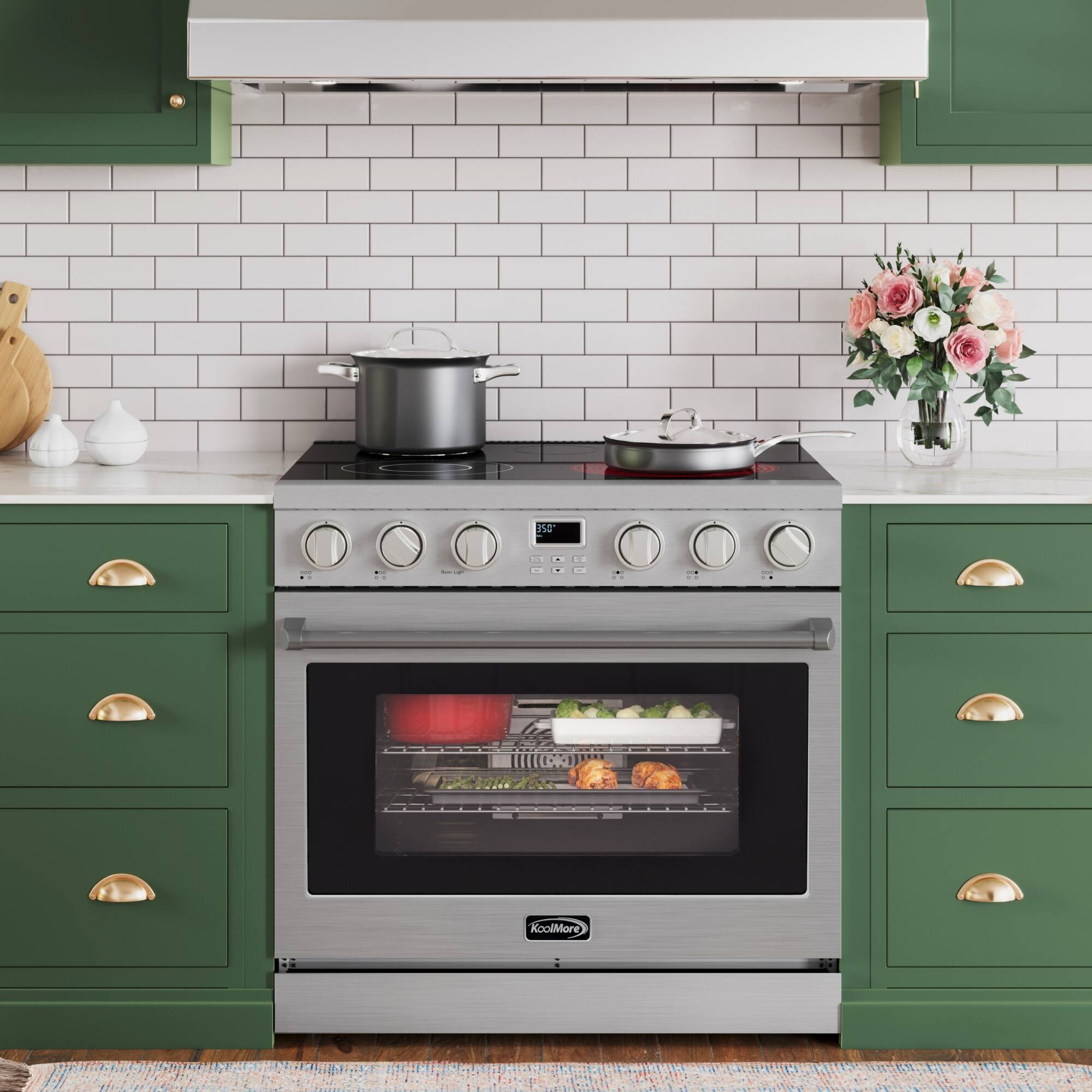 Back. Koolmore - 36 in. Professional Electric Range with 16600W of Power, 240V in Stainless-Steel (KM-EPR-36AP-SS) - Stainless-Steel.