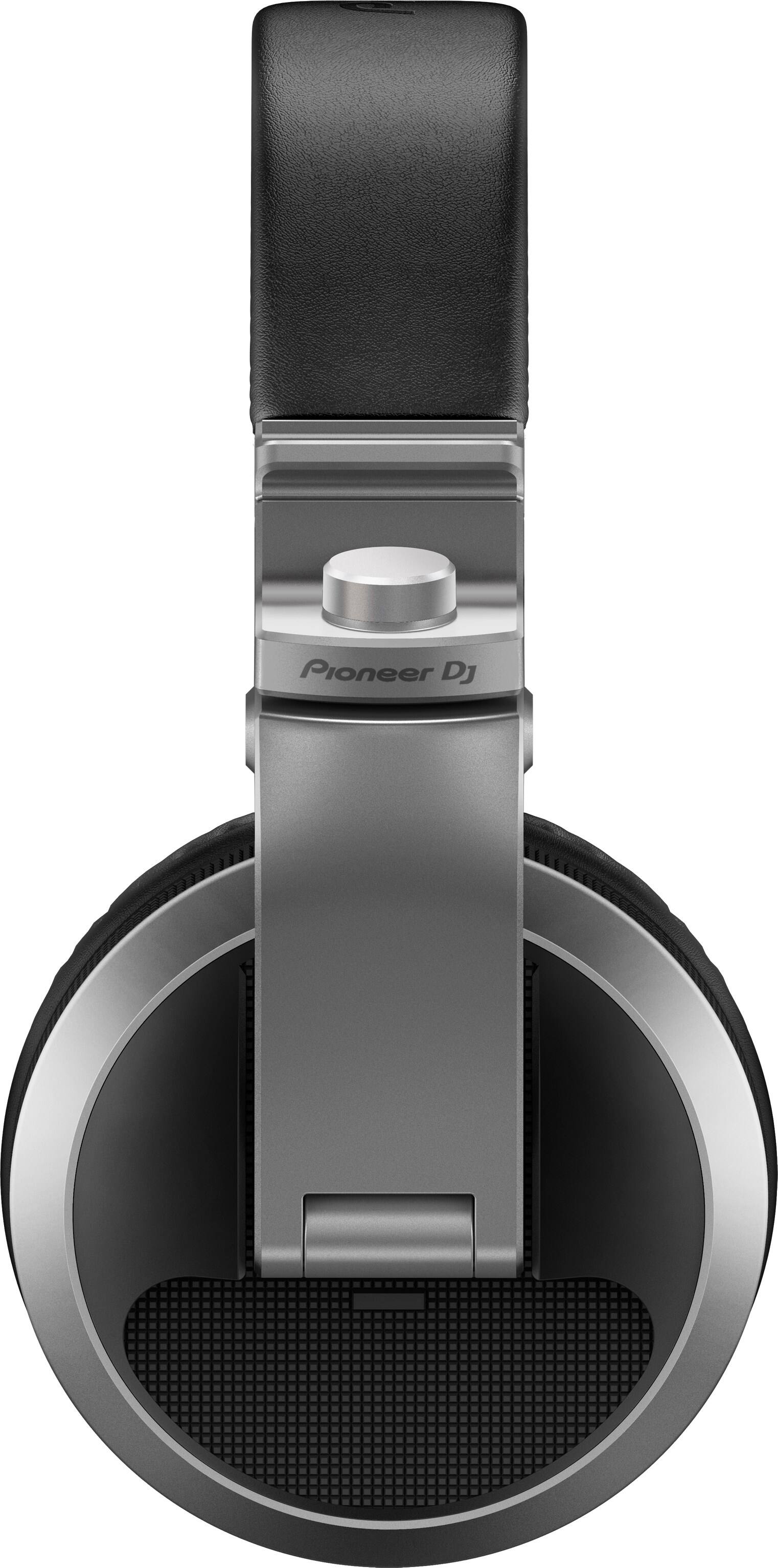 Back. Pioneer DJ - Over-Ear DJ Headphones, Includes Short Coiled Cable - Silver.