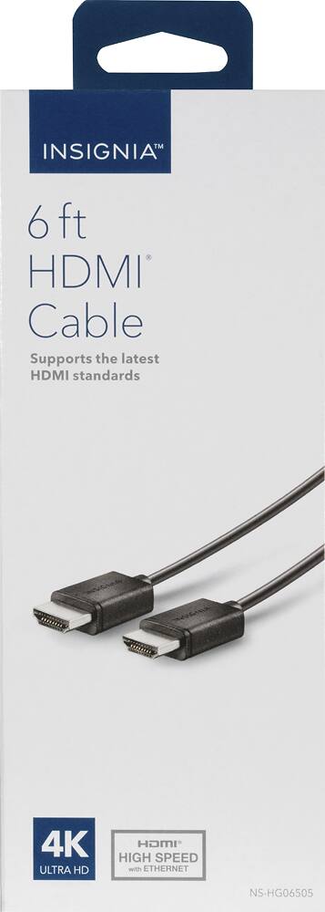 Alt View 1. Insignia™ - 6' 4K Ultra HD HDMI Cable - Black.