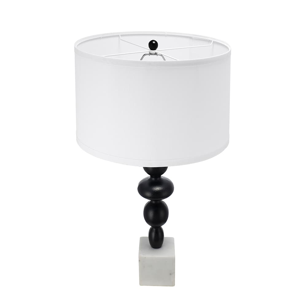 Alt View 1. Luckbyte - D15x29.5 Black White Table Lamp Round Four Tiered Body Shade Assembly Required.