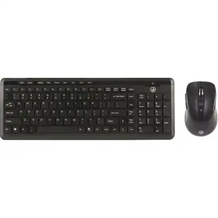 Front. Digital Innovations - Wireless Keyboard and Optical Mouse - Black.