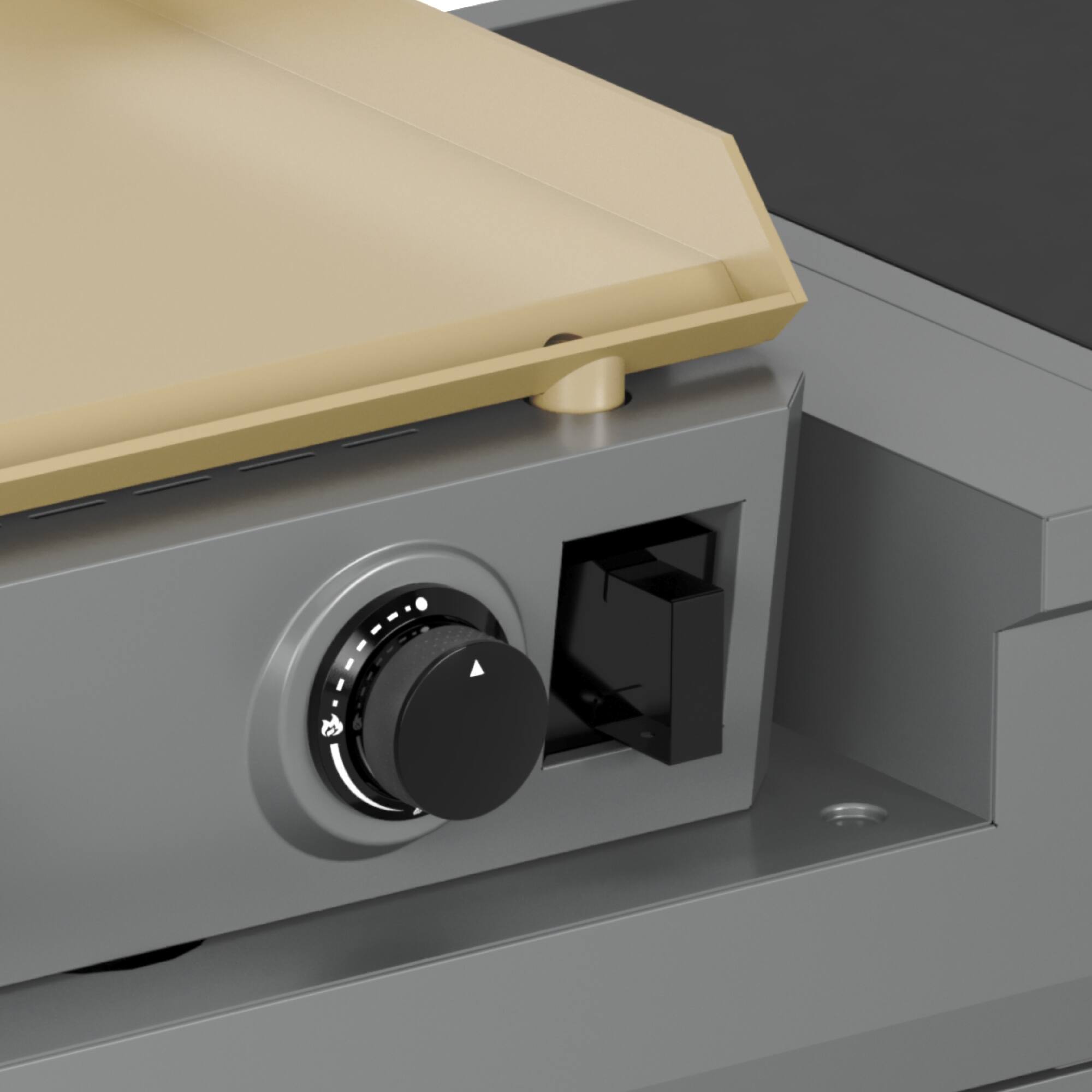 Alt View 2. TYTUS Grills - TYTUS Emberwood Gas Tabletop Griddle with Grill and Prep Cart - Gunmetal Gray.