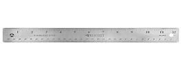 Westcott - 12" Standard Stainless Steel Ruler - Silver