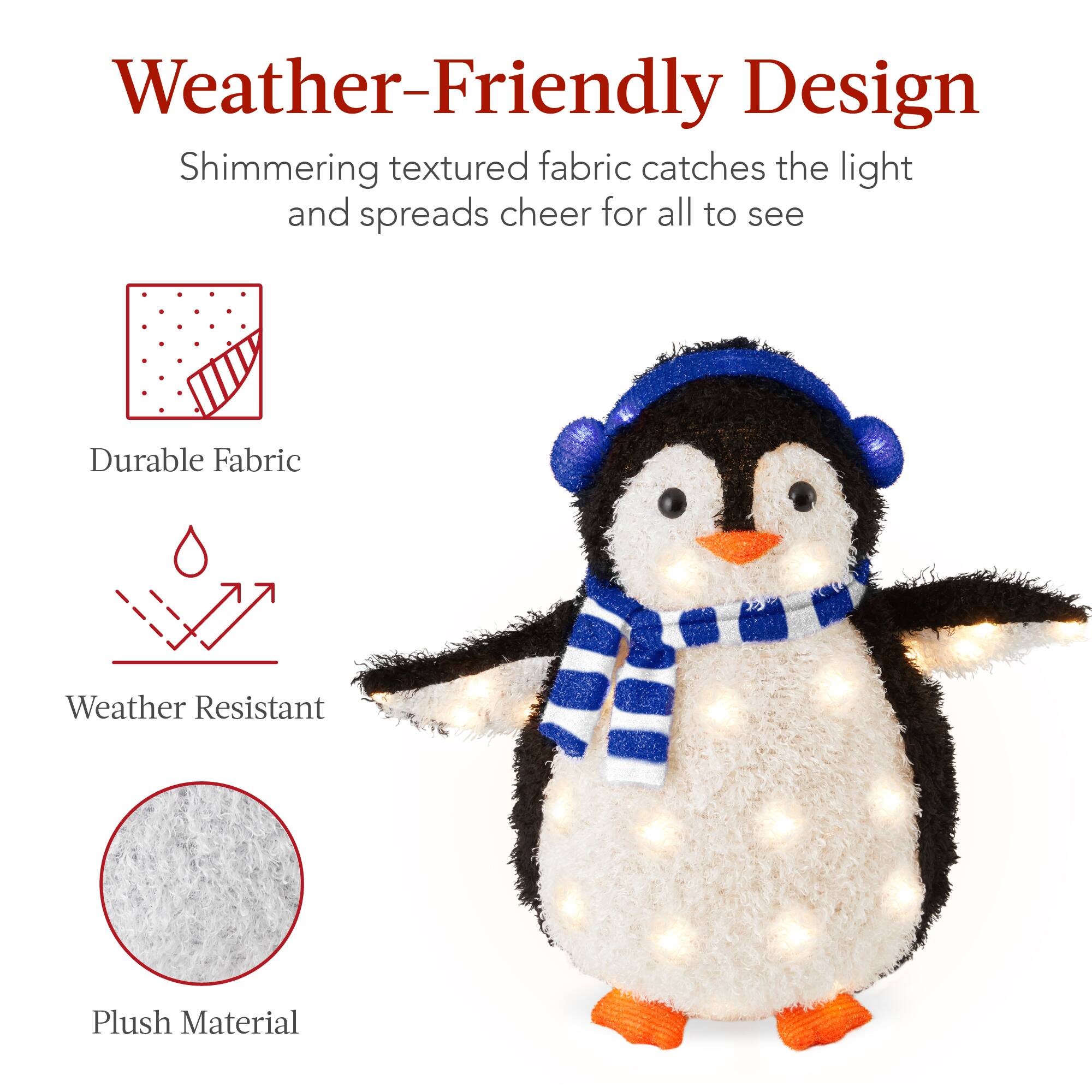Weather-Friendly Design

Shimmering textured fabric catches the light and spreads cheer for all to see

- Durable Fabric
- Weather Resistant
- Plush Material