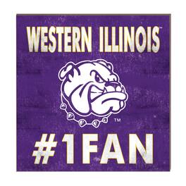 Jardine - Western Illinois Leathernecks 10" x 10" #1 Fan Plaque - Purple