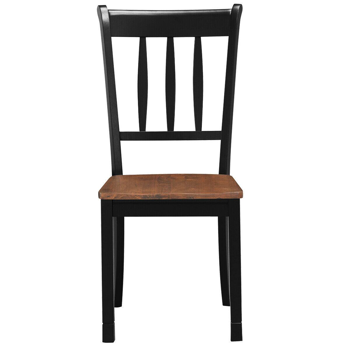 Alt View 5. Gymax - Gymax 4PCS Wooden Dining Side Chair High Back Armless Home Furniture Black - Black.