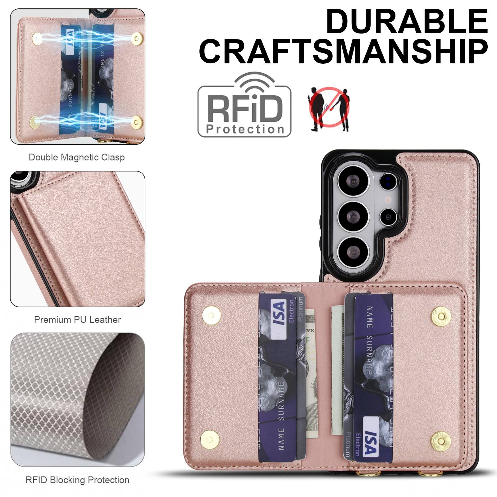 DURABLE CRAFTSMANSHIP

RFID Protection

Double Magnetic Clasp

Premium PU Leather

RFID Blocking Protection

ISA Electron Platinum

NAME SURNAME

ISA Electron Platinum

NAME SURNAME