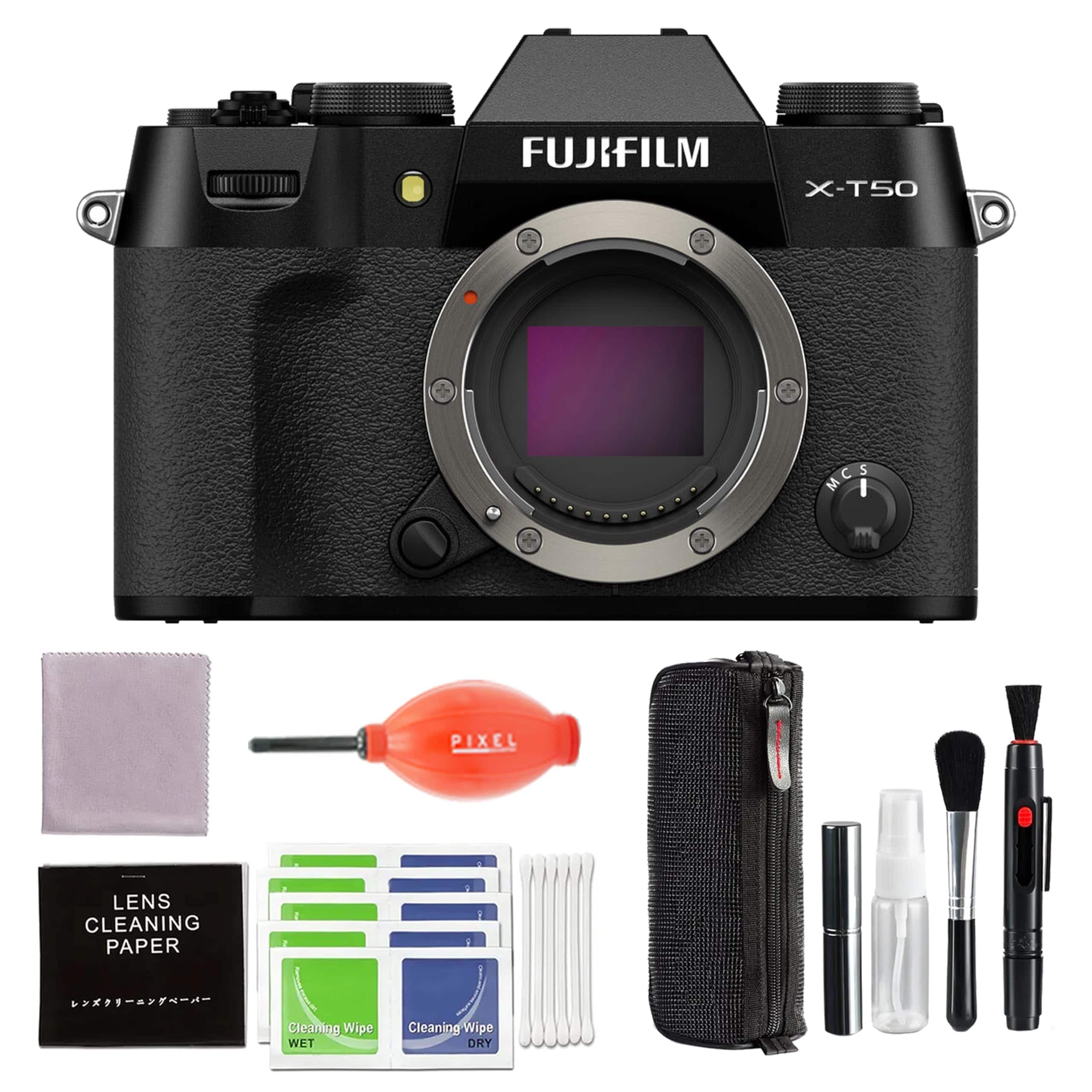 Fujifilm - X-T50 Mirrorless Digital Camera Body - Black Bundle with Additional Accessories