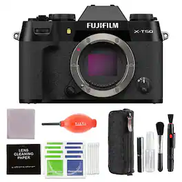 Fujifilm - X-T50 Mirrorless Digital Camera Body - Black Bundle with Additional Accessories