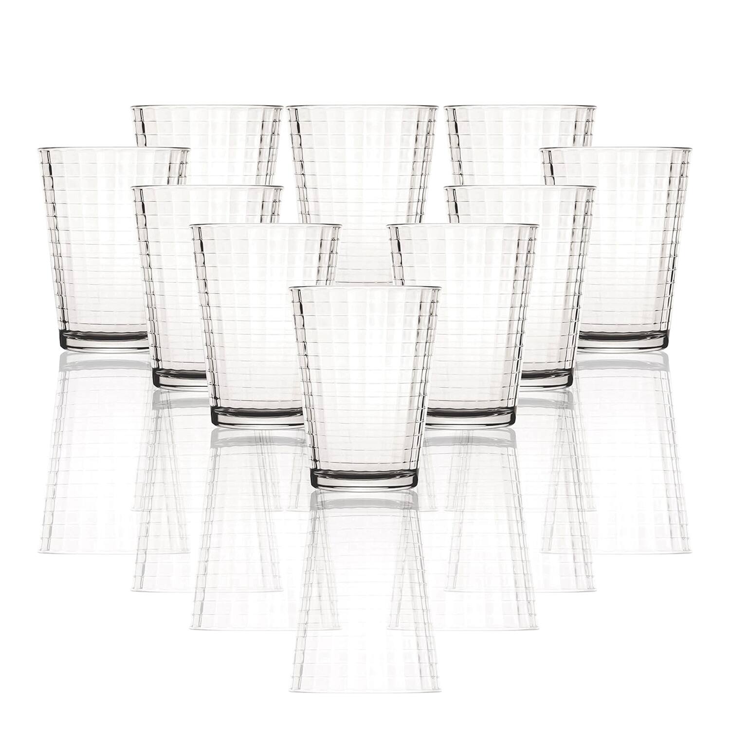 Left. Jay Import - Matrix Set of 10 - 7 OZ. - Clear.