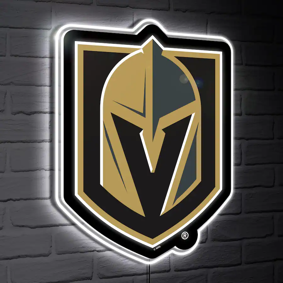 Wall Sign Format Evergreen Enterprises Vegas Golden Knights LED Team Logo Shaped Lighted ...