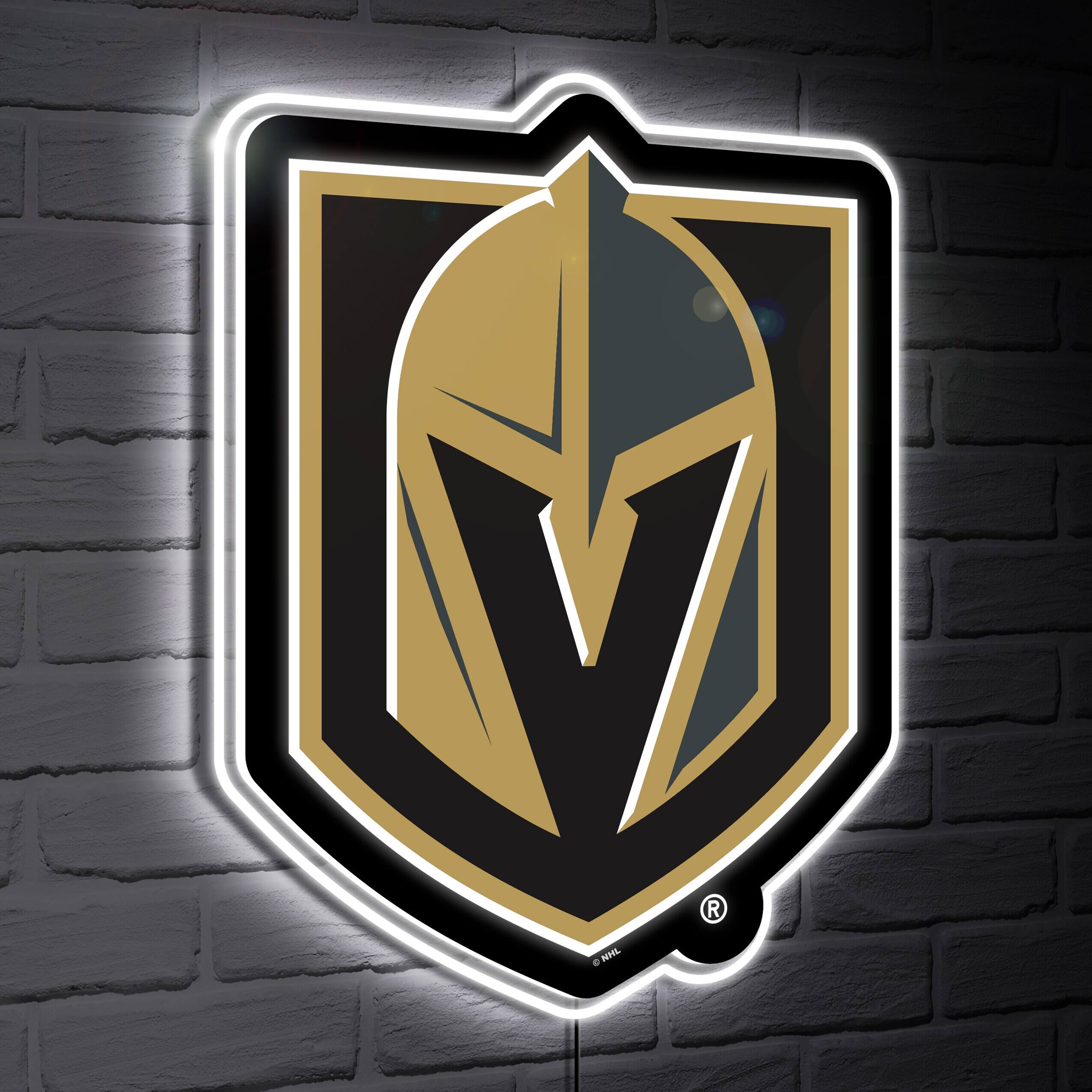 Vegas Golden Knights LED Team Logo Shaped Lighted Wall Sign