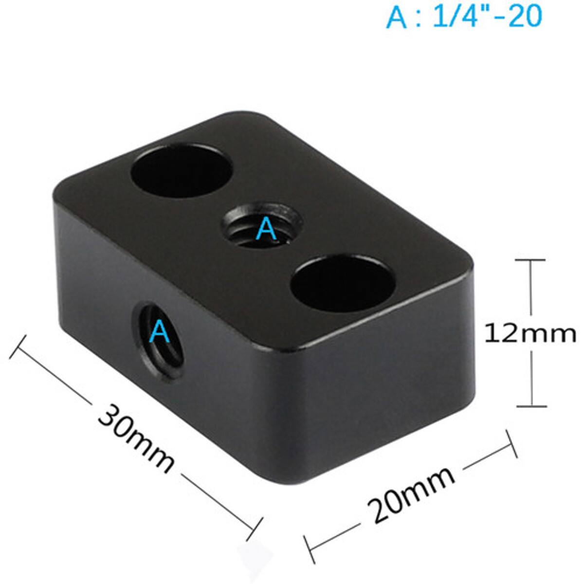 A: 1/4"-20  
A: 30mm  
A  
T: 12mm 20mm