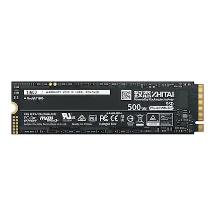- Ti600
- WARRANTY VOID IF LABEL REMOVED
- ZHITAI
- Model: Ti600
- Powered by Xtacking technology
- SSD 500 GB PCIe 4.0 NVMe M.2
- CAN ICES-3(B)/NMB-3(B)
- R-R-YMZ-Ti600
- Ag PCI
- nvm LR VC FC CE
- IC
- e
- Sutay EXPRESS
- EXPRESS
- ES15196
- TOVRean
- Free
- D33724
- Yangtze Memory Technologies Co., Ltd
- Made In China
- Halogen ROHS CERTIFIED