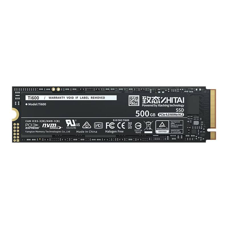 - Ti600
- WARRANTY VOID IF LABEL REMOVED
- ZHITAI
- Model: Ti600
- Powered by Xtacking technology
- SSD 500 GB PCIe 4.0 NVMe M.2
- CAN ICES-3(B)/NMB-3(B)
- R-R-YMZ-Ti600
- Ag PCI
- nvm LR VC FC CE
- IC
- e
- Sutay EXPRESS
- EXPRESS
- ES15196
- TOVRean
- Free
- D33724
- Yangtze Memory Technologies Co., Ltd
- Made In China
- Halogen ROHS CERTIFIED