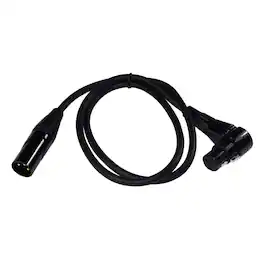 HQRP - 3 ft XLR Microphone Cable 3-Pin Male to Female Right Angle Connector for Mic, Mixer, PA - Black