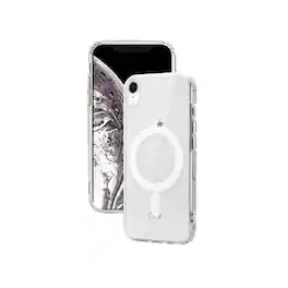 Qixxronics - for iPhone XR Magnetic Case Shockproof Phone Cover Compatible with Wireless Charging for iPhone XR - Clear