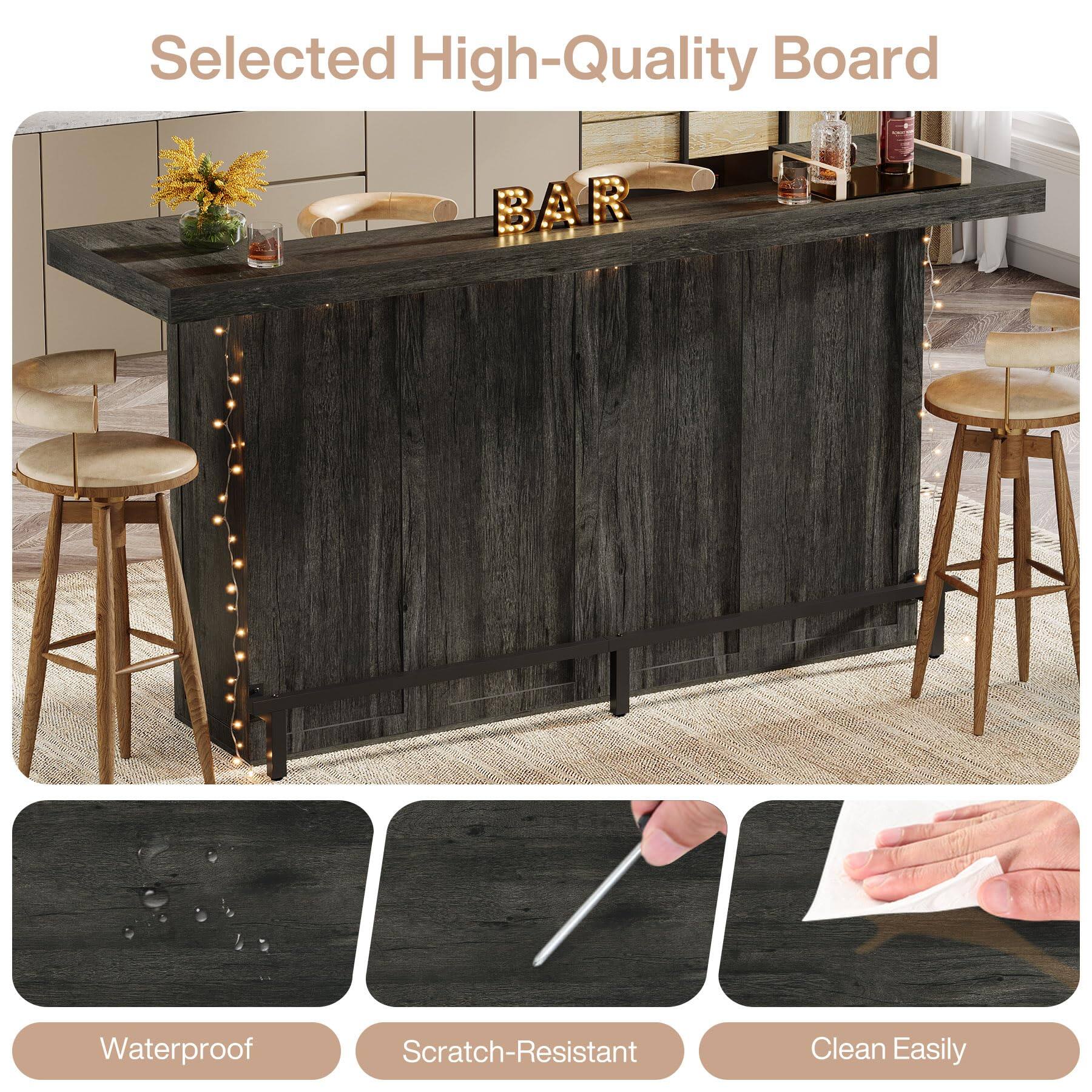 Selected High-Quality Board

- BAR
- Waterproof
- Scratch-Resistant
- Clean Easily