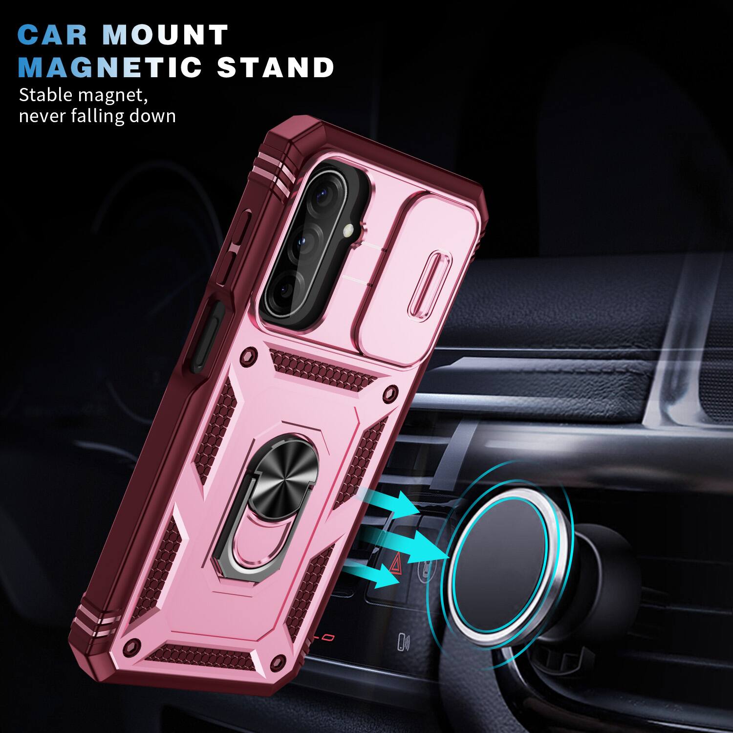 CAR MOUNT MAGNETIC STAND  
Stable magnet, never falling down