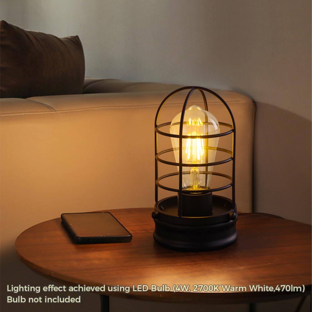 Lighting effect achieved using LED Bulb (4W, 2700K Warm White, 470lm)  
Bulb not included