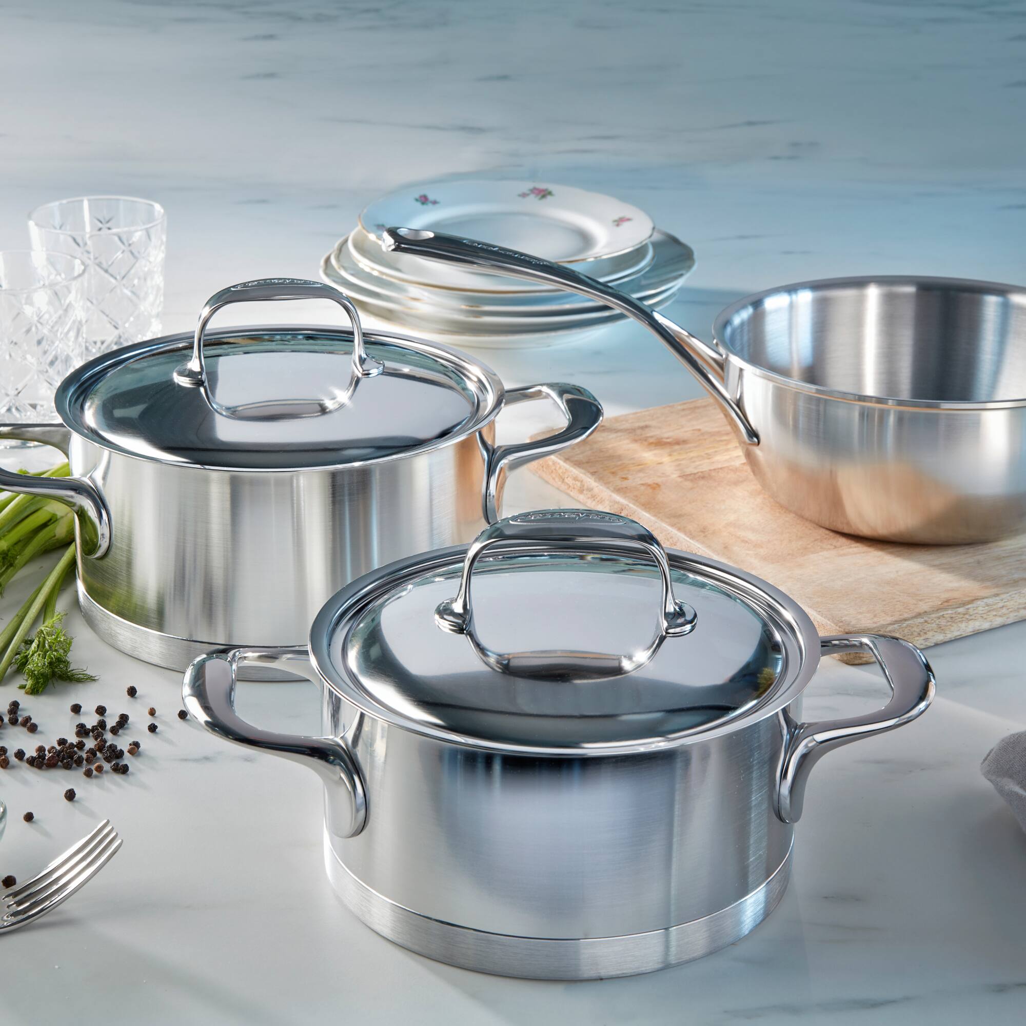 Alt View 6. Demeyere - Demeyere Atlantis Proline 7 8.9-qt Stainless Steel Dutch Oven - Stainless Steel.