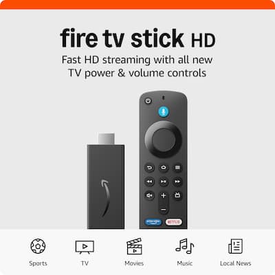 Amazon Fire TV Stick HD, HD Streaming Device, free and live TV Amazon Fire TV Stick HD, HD Streaming Device, free and live TV
