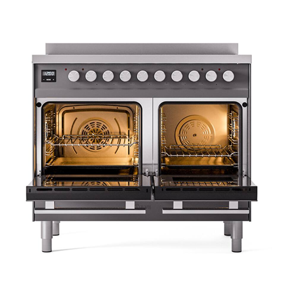 Alt View 4. ILVE - ILVE Professional Plus II 40 inch Induction Range with 6 Induction Elements (Graphite Matte) - Graphite Matte.