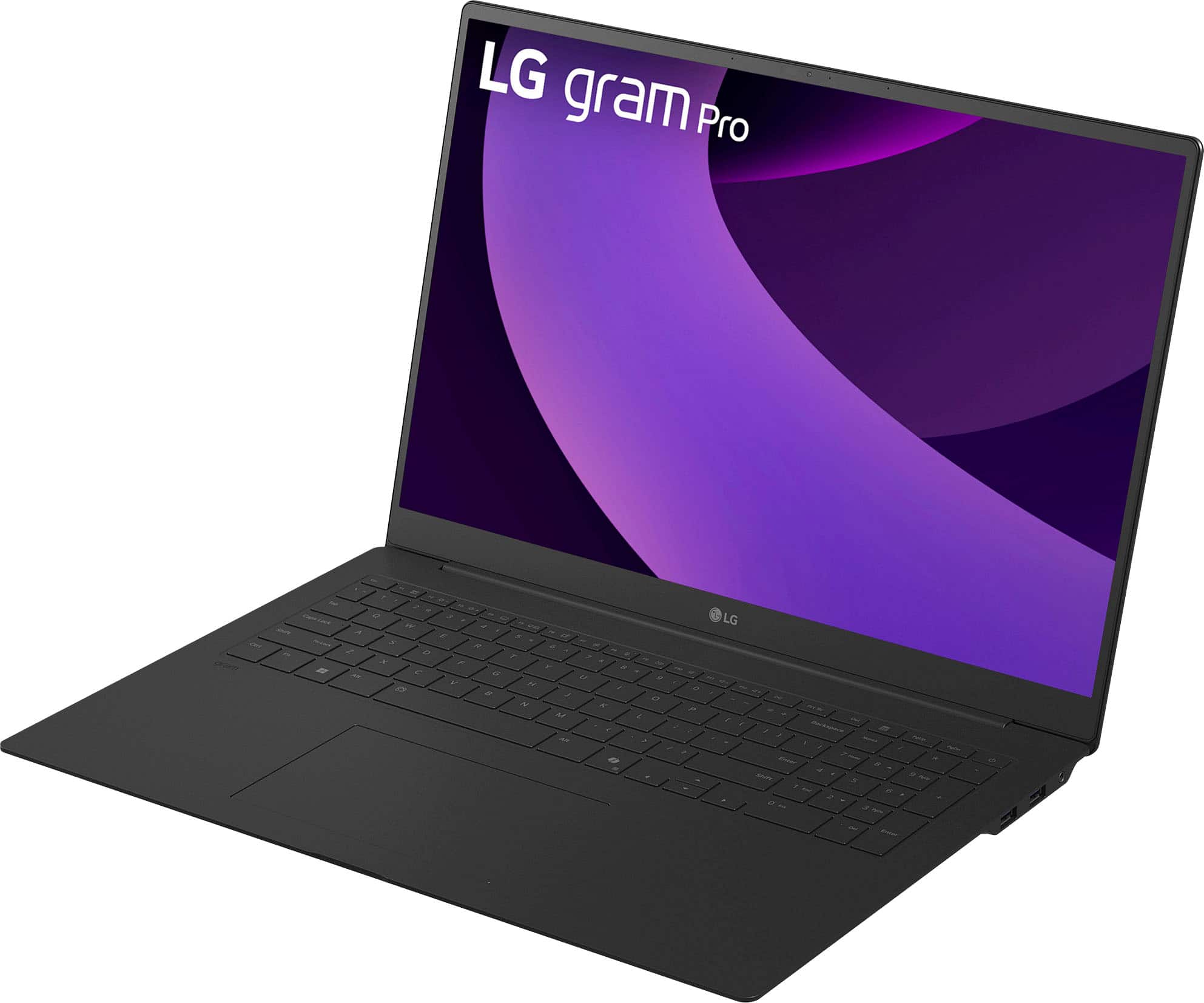 LG gram Pro - a 15.6 inch laptop with a 2 in 1 design, featuring a 2.2 GHz processor, 8 GB RAM, and 256 GB SSD.