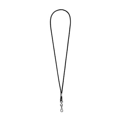 Front. Staples - Lanyards with Swivel Clip, 36" Length, Nylon, 12/Pack - Black.