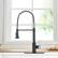Alt View 7. Boyel Living - Black and Brushed Nickel Single Handle Touchless Pull Down Kitchen Faucet with Deckplate Included - Black & Brushed Nickel.