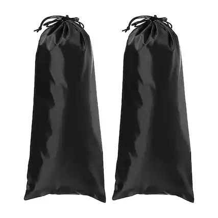 Front. Unique Bargains - Tripod Case Bag, Nylon Tripod Storage Bag, Long Foldable Monopod Compact Carrying Organizer Pouch, 18x8In & 2pcs - Black.