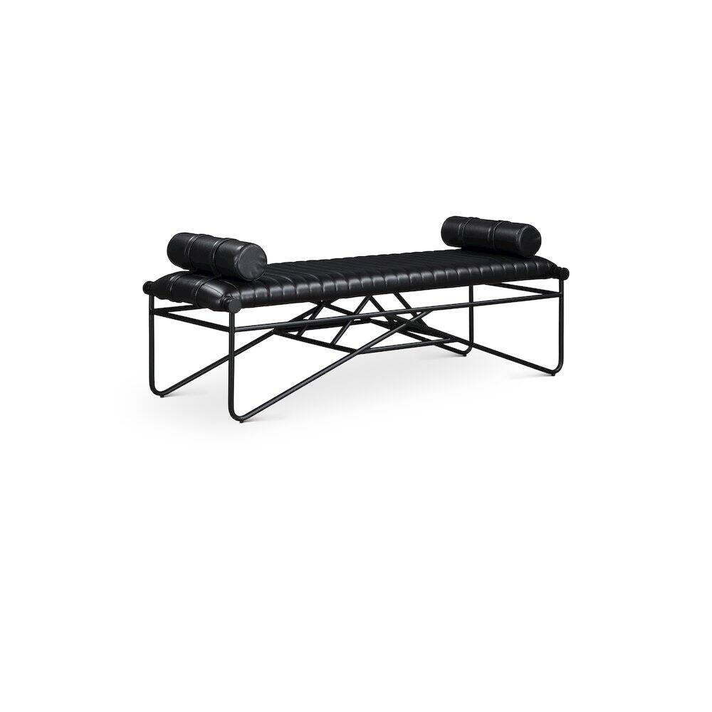 Meridian Furniture - Gatsby Vegan Leather Bench - Black