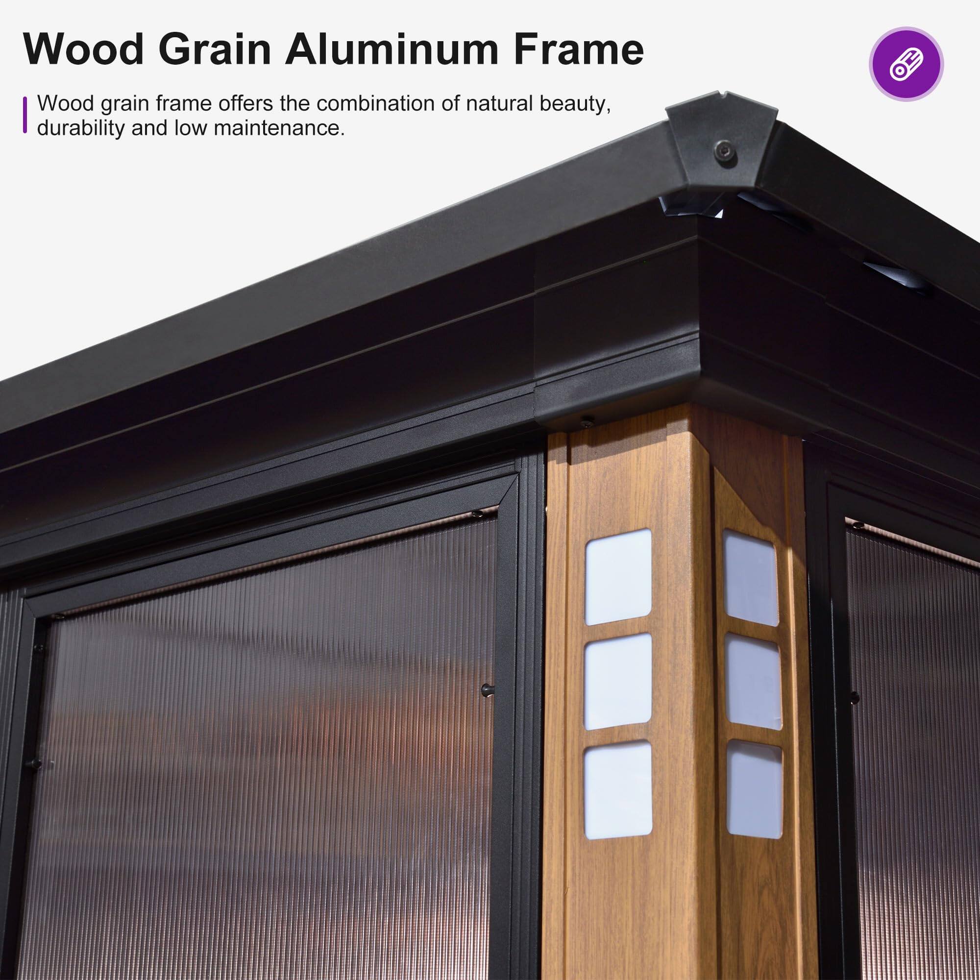 Wood Grain Aluminum Frame

Wood grain frame offers the combination of natural beauty, durability and low maintenance.