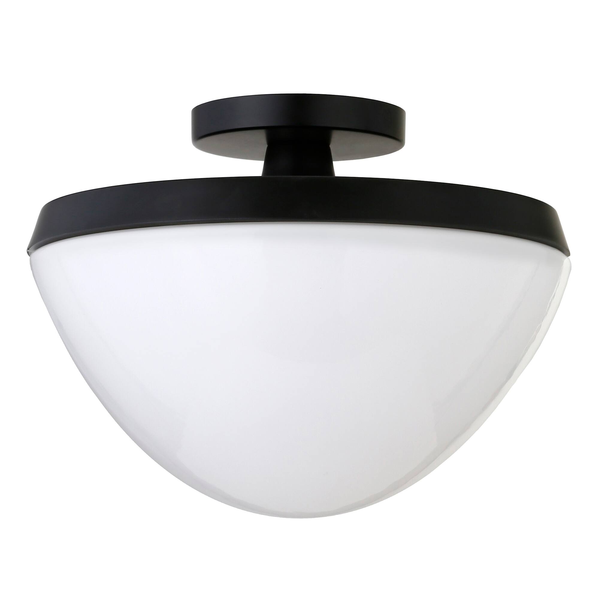 Front. Camden&Wells - Durant Semi Flush Mount Light - Matte Black.