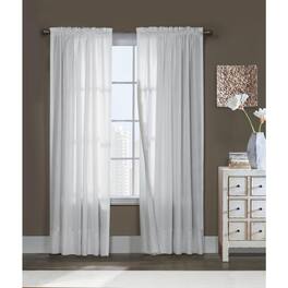 Commonwealth Home Fashions - Commonwealth Thermavoile Rhapsody Lined Tailored Pole Top Curtain Panel - 54x72" - White