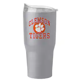 Logo Brands - Clemson Tigers 30oz. Stone Powder Coat Tumbler - Multicolor