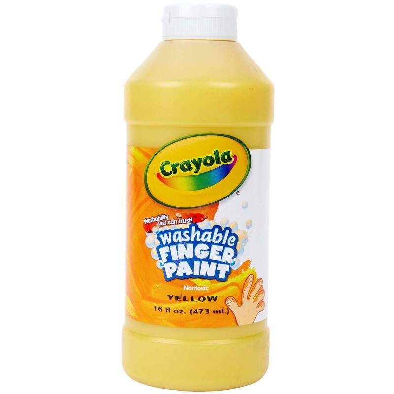 Crayola Washability - you can trust! Washable Finger Paint Nontoxic Yellow 16 fl oz. (473 mL)