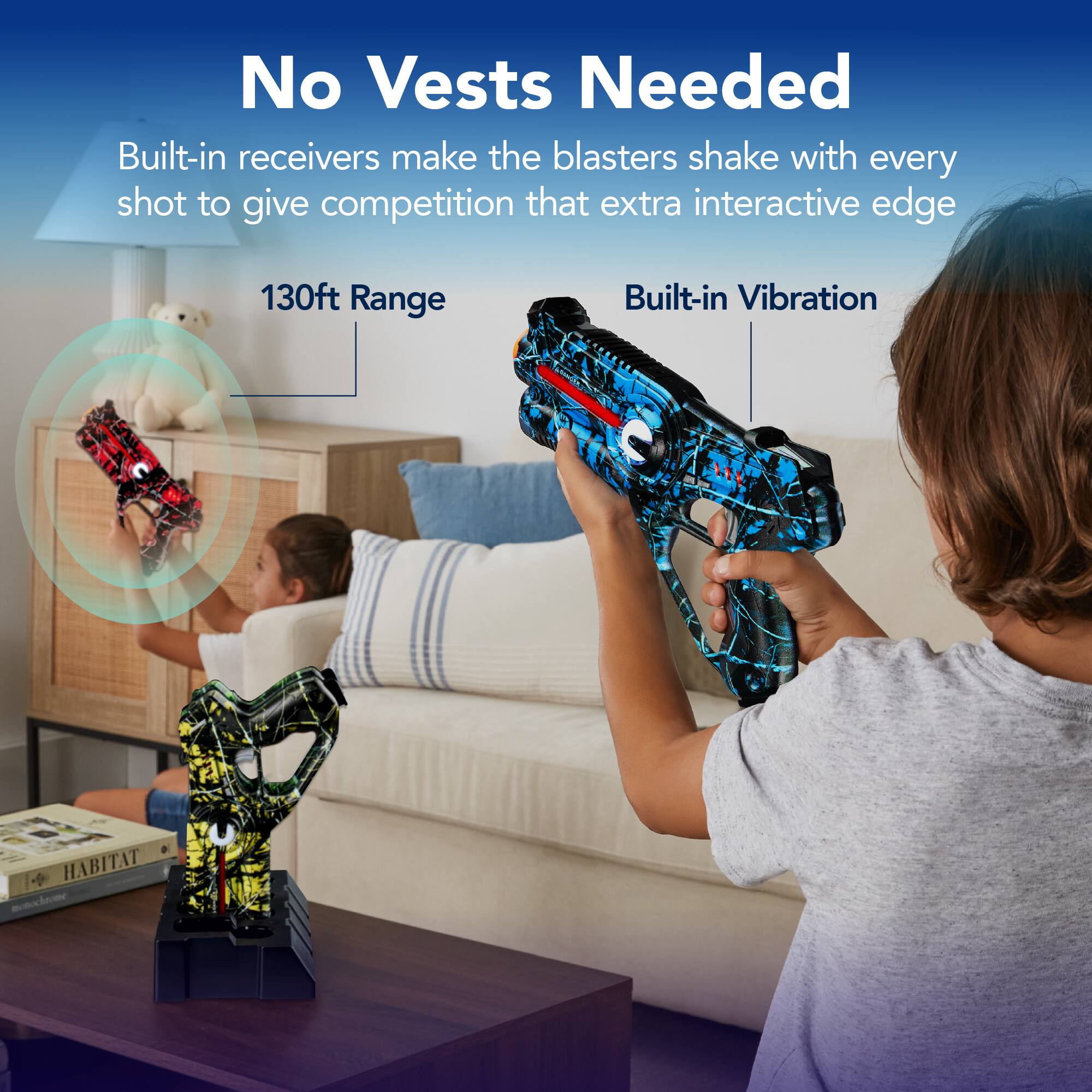 Best Choice Products Rechargeable Laser Tag Set 4 Pack, No Vest