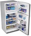 Front Detail. Whirlpool - Contour 21.6 Cu. Ft. Top-Mount Refrigerator - White on white.